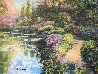 Giverny Path Heavily Embellished - France Limited Edition Print by Howard Behrens - 1