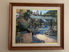 Bellagio Garden, Italy - Framed Embellished Giclee on Canvas Limited Edition Print by Howard Behrens - 1