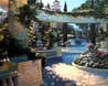 Bellagio Garden, Italy - Framed Embellished Giclee on Canvas Limited Edition Print by Howard Behrens - 0