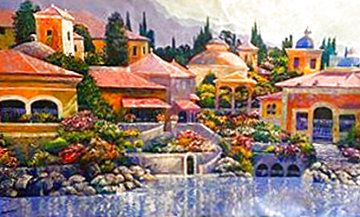 Villas of Italy 2009, Huge. Mural Size. Heavily Embellished By Behrens 40x70 Super Huge Limited Edition Print - Howard Behrens Villas of Italy 2009, Huge. Mural Size. Heavily Embellished By Behrens 40x70 Super Huge Limited Edition Print - Howard Behrens