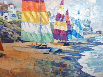 Summer Sails 1989 Heavily Embellished Limited Edition Print - Howard Behrens Summer Sails 1989 Heavily Embellished Limited Edition Print - Howard Behrens