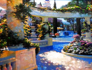 Bellagio Garden 2001 Embellished Limited Edition Print - Howard Behrens Bellagio Garden 2001 Embellished Limited Edition Print - Howard Behrens