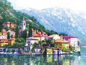 Reflections of Lake Como 2003 - Italy Limited Edition Print - Howard Behrens
