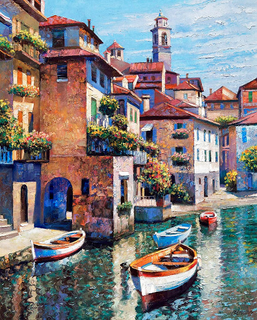 Hidden Cove - Lake Como 2002 - Italy Limited Edition Print by Howard Behrens