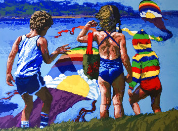 Kids And Kites AP 1982 Huge 40x48 Limited Edition Print - Howard Behrens Kids And Kites AP 1982 Huge 40x48 Limited Edition Print - Howard Behrens