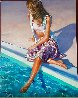 Contemplation Painting 1980 38x30 Original Painting by Howard Behrens - 2