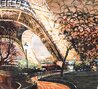 Twilight at the Eiffel Tower AP Embellished Giclee on Canvas - Paris, France Limited Edition Print by Howard Behrens - 2