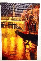 Twilight on the Seine I AP 2011 Embellished - Paris, France Limited Edition Print by Howard Behrens - 1