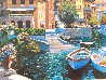 Lake Como Landing AP 2001 Embellished - Huge - Italy Limited Edition Print by Howard Behrens - 3