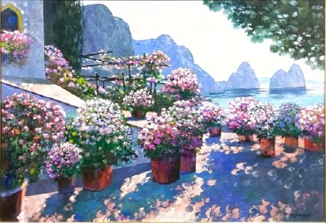 Island of Capri 51x67 - Huge - Italy Original Painting - Howard Behrens