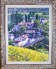 Tuscan Village 53x53 - Huge Painting  - Italy Original Painting by Howard Behrens - 1