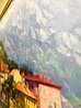 Reflections of Lake Como 2000 - Framed Embellished Lithograph on Canvas - Huge - Italy Limited Edition Print by Howard Behrens - 2