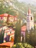Reflections of Lake Como 2000 - Framed Embellished Lithograph on Canvas - Huge - Italy Limited Edition Print by Howard Behrens - 4