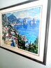 Isle of Capri - Framed Serigraph on Canvas - Huge - Italy Limited Edition Print by Howard Behrens - 2