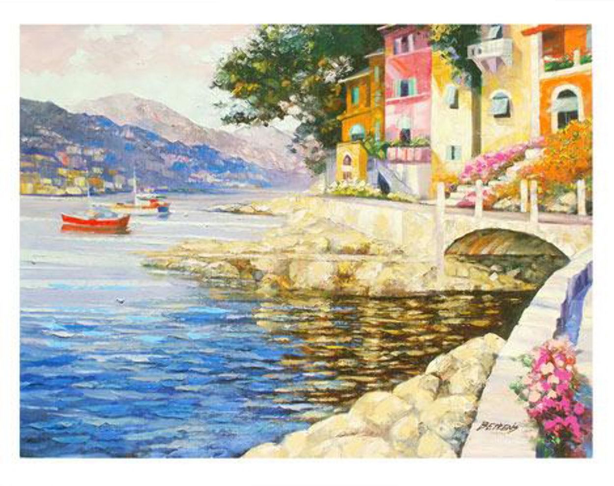Antibes Remembered (France) 2007 Embellished Limited Edition Print by Howard Behrens Antibes Remembered (France) 2007 Embellished Limited Edition Print by Howard Behrens