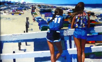Daytona Beach, Florida 1979 30x48 Original Painting - Howard Behrens Daytona Beach, Florida 1979 30x48 Original Painting - Howard Behrens