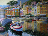 Portofino Harbor, Italy  AP 1992 - Huge Limited Edition Print by Howard Behrens - 0