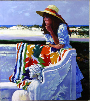 Marble Bench 40x36 Super Huge Original Painting - Howard Behrens Marble Bench 40x36 Super Huge Original Painting - Howard Behrens
