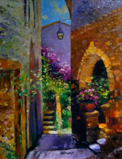 Florals of Eze 2006 24x38 Original Painting - Howard Behrens Florals of Eze 2006 24x38 Original Painting - Howard Behrens