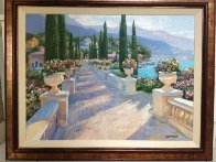Lake Como Vista, Italy 2002 39x49 Huge Original Painting by Howard Behrens - 1 Lake Como Vista, Italy 2002 39x49 Huge Original Painting by Howard Behrens - 1