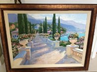 Lake Como Vista, Italy 2002 39x49 Super Huge Original Painting by Howard Behrens - 2 Lake Como Vista, Italy 2002 39x49 Super Huge Original Painting by Howard Behrens - 2