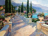 Lake Como Vista, Italy 2002 39x49  Huge Original Painting by Howard Behrens - 0