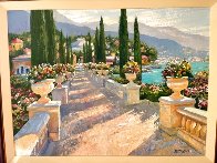 Lake Como Vista, Italy 2002 39x49 Huge Original Painting by Howard Behrens - 4 Lake Como Vista, Italy 2002 39x49 Huge Original Painting by Howard Behrens - 4