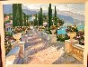Lake Como Vista, Italy 2002 39x49  Huge Original Painting by Howard Behrens - 2