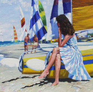 Before Sailing 44x44 Huge Original Painting - Howard Behrens Before Sailing 44x44 Huge Original Painting - Howard Behrens