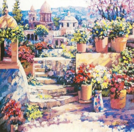 Domes of Mexico 2011 Embellished Giclee Limited Edition Print - Howard Behrens