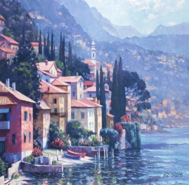 Impressions of Lake Como 2010, Italy Embellished Limited Edition Print by Howard Behrens