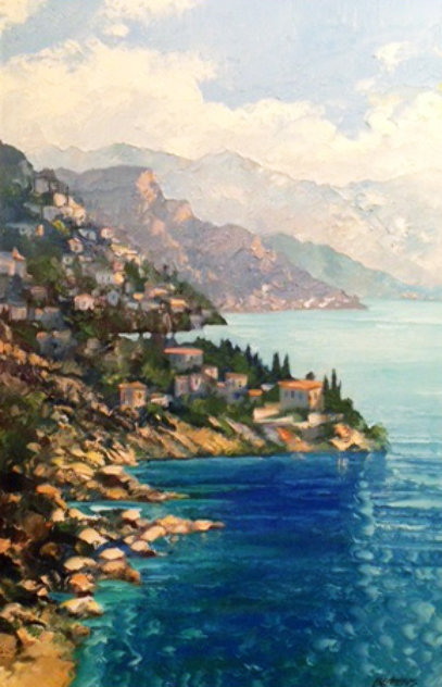 Looking Forward Amalfi 2005 46x34 - Huge - Italy Original Painting by Howard Behrens