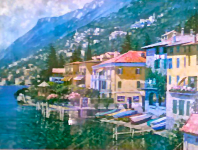 Lake Como, Italy 2007 Embellished Limited Edition Print by Howard Behrens