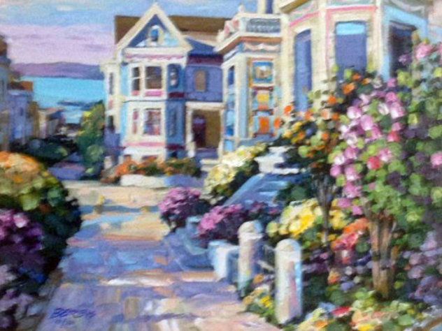 Grove Street Canvas and Las Brisas, Set of 2  1994 Embellished - San Francisco, Ca Limited Edition Print by Howard Behrens