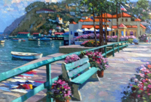 Catalina Promenade 1995 Embellished Limited Edition Print by Howard Behrens