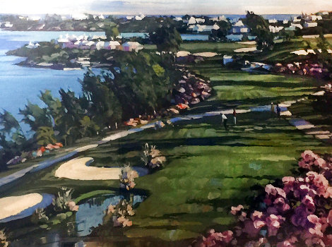 18th Fairway at Castle Harbor 1991 - Huge Limited Edition Print - Howard Behrens