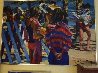 Two Girls At the Beach 1982 36x50 Original Painting by Howard Behrens - 1 Two Girls At the Beach 1982 36x50 Original Painting by Howard Behrens - 1