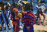 Two Girls At the Beach 1982 36x50 Original Painting by Howard Behrens - 0 Two Girls At the Beach 1982 36x50 Original Painting by Howard Behrens - 0