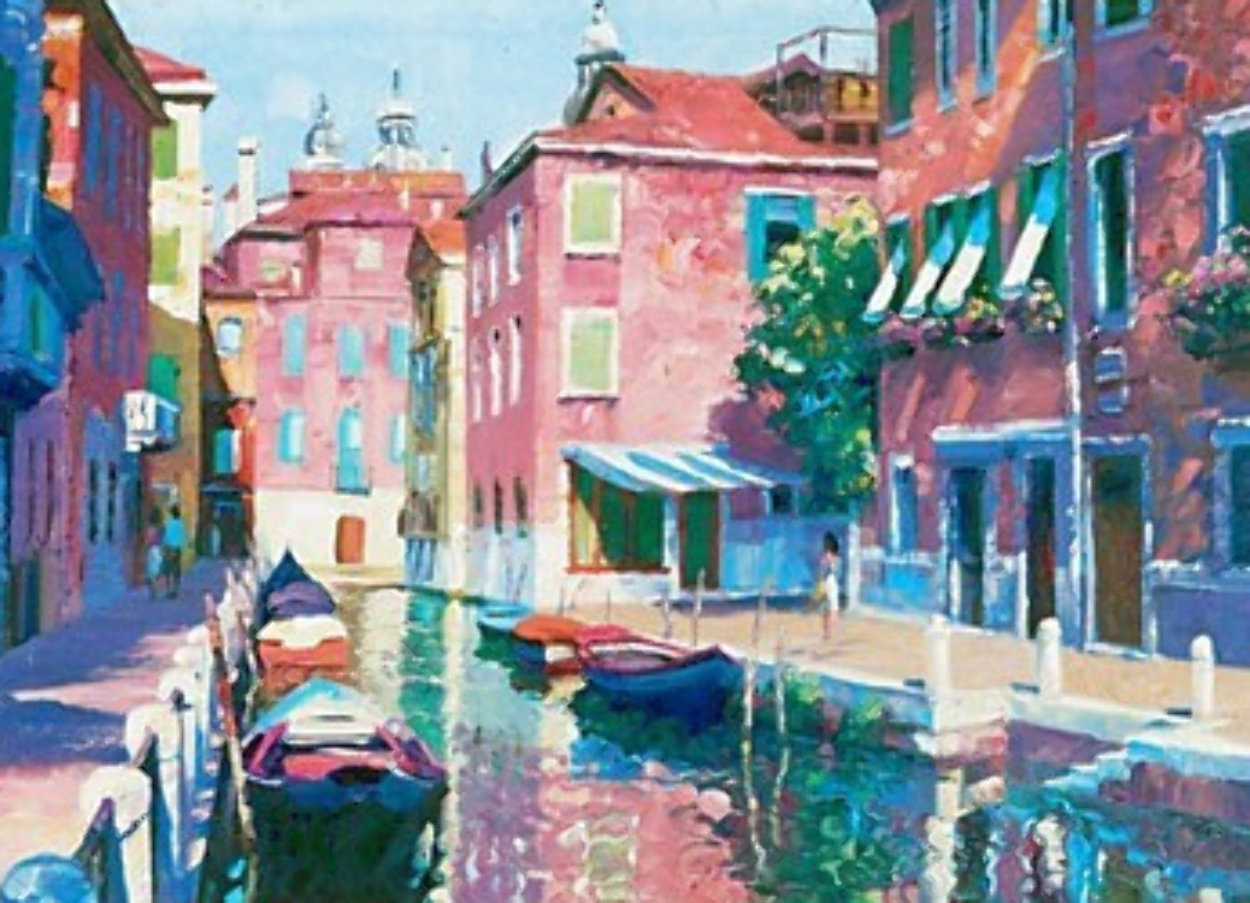 Venetian Canal 1990 - Italy Limited Edition Print by Howard Behrens