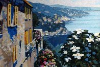 Mediterranean View 1989 Embellished Limited Edition Print by Howard Behrens - 1