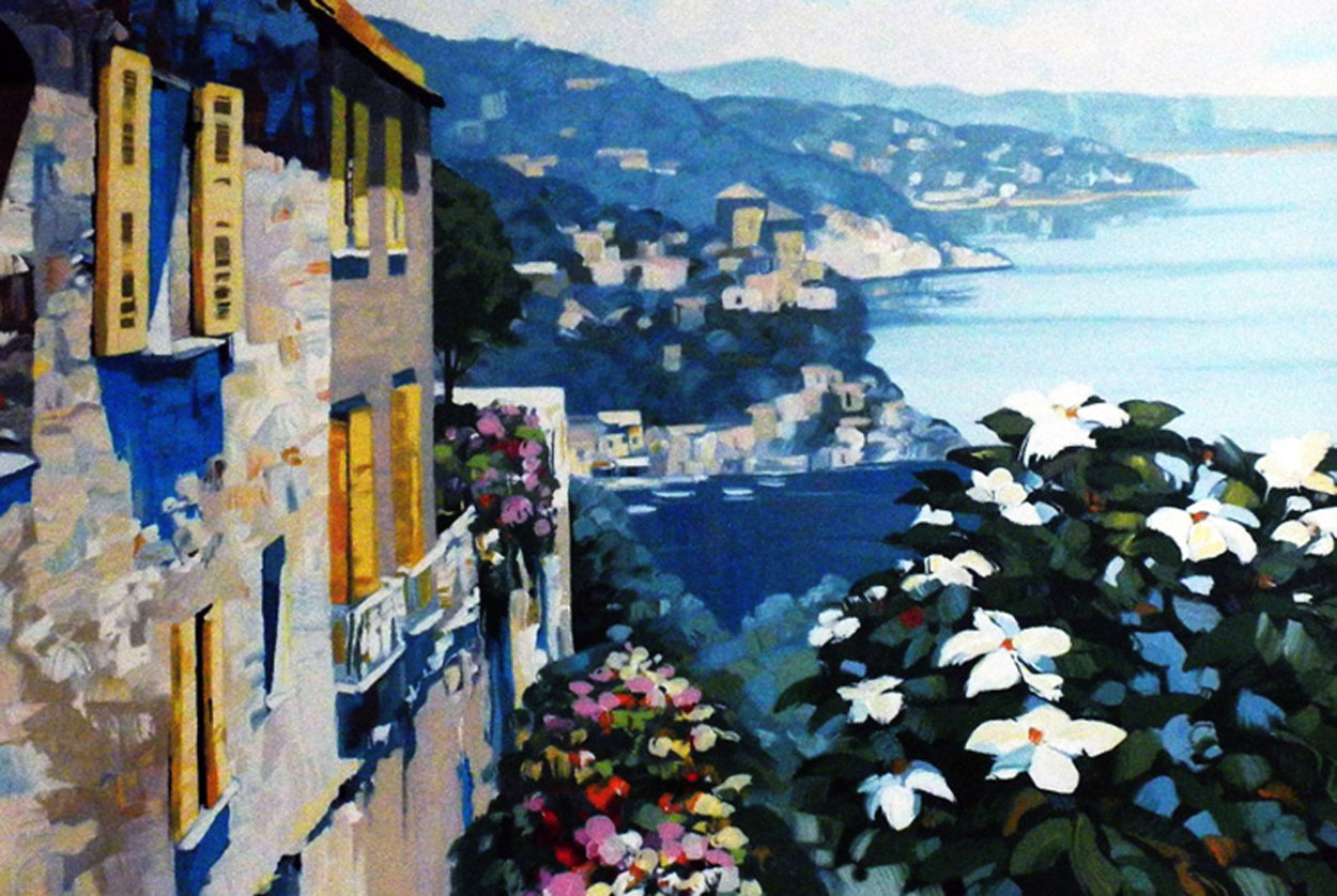 Mediterranean View 1989 Embellished Limited Edition Print by Howard Behrens