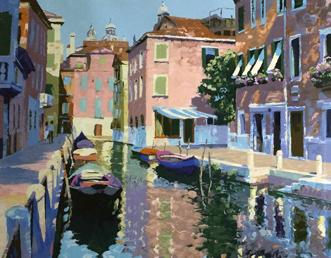 Venetian Canal 1990 - Italy Limited Edition Print - Howard Behrens