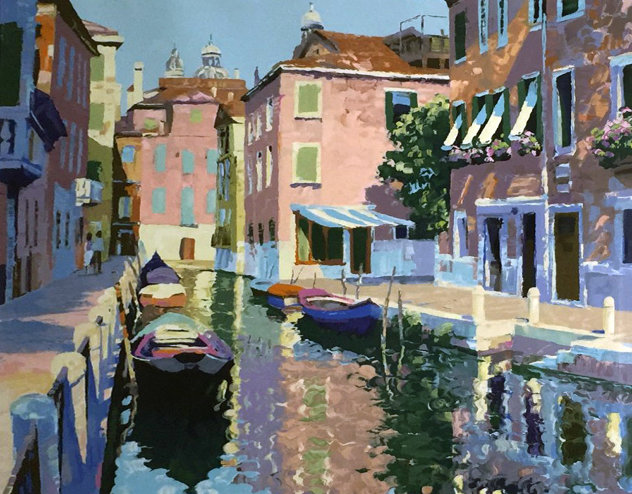 Venetian Canal 1990 - Italy Limited Edition Print by Howard Behrens