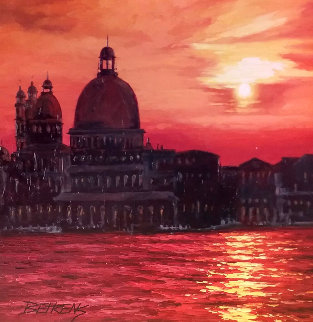 Perfect Sunset At Grand Canal 2010 38x38 Original Painting - Howard Behrens Perfect Sunset At Grand Canal 2010 38x38 Original Painting - Howard Behrens