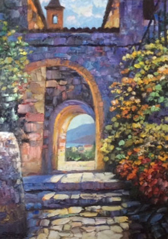 Arches of Eze II 27x36 Original Painting - Howard Behrens
