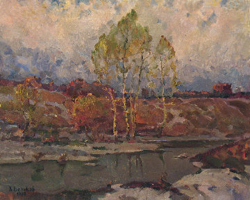 Early Spring 1982 25x31 Original Painting - Vasily Belikov Early Spring 1982 25x31 Original Painting - Vasily Belikov