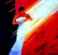 Notes Rouge 2012 Embellished Limited Edition Print by Emile Bellet - 0 Notes Rouge 2012 Embellished Limited Edition Print by Emile Bellet - 0