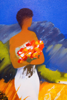 Promenade Provencal 2003 Embellished Limited Edition Print - Emile Bellet Promenade Provencal 2003 Embellished Limited Edition Print - Emile Bellet