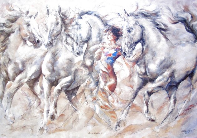 Horse Whisperer  2003 - Huge 35x47 Limited Edition Print by Gary Benfield