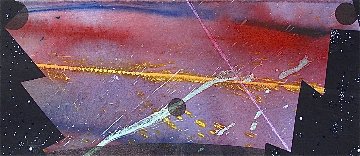 Puerto De Cielo 1991 32x15 Original Painting - Billy Al Bengston Puerto De Cielo 1991 32x15 Original Painting - Billy Al Bengston